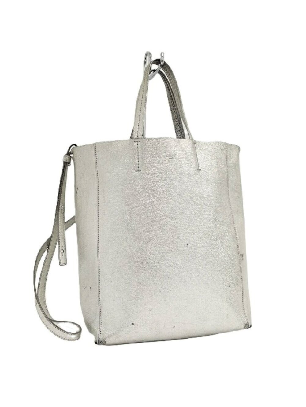 Celine Vertical Cover Small Bag Silver